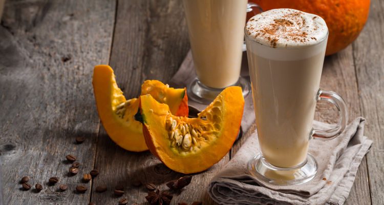 Pumpkin latte with spices