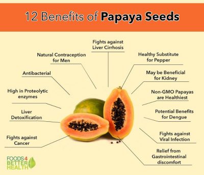 papaya seeds fruit pawpaw facts enzymes prostate proteolytic liver pepaya biji potent soursop