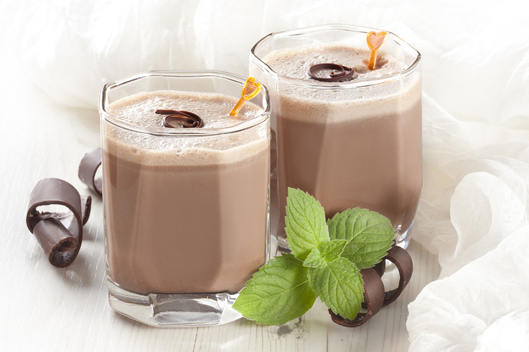 chocolate milkshake with mint