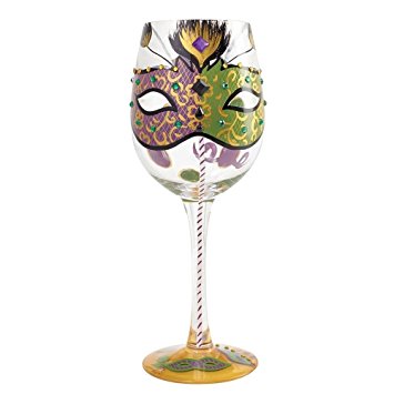 Mardi Gras Wine Glasses